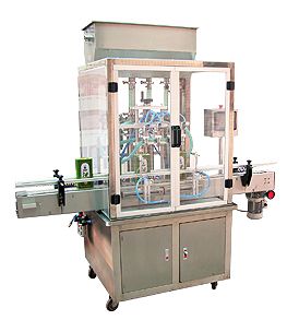 Full automatic four head paste liquid filling machine